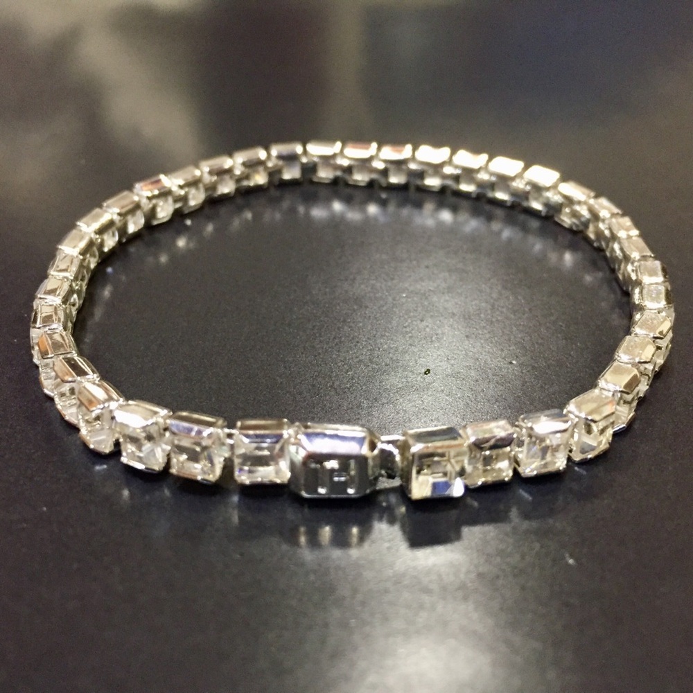 Tommy Hilfiger Tennis Bracelet Silvertone